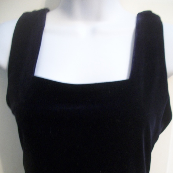 VINTAGE Velour Evening Dress BARE BACK Size 40 Euro  Fits Size Small  --- - Picture 4 of 5